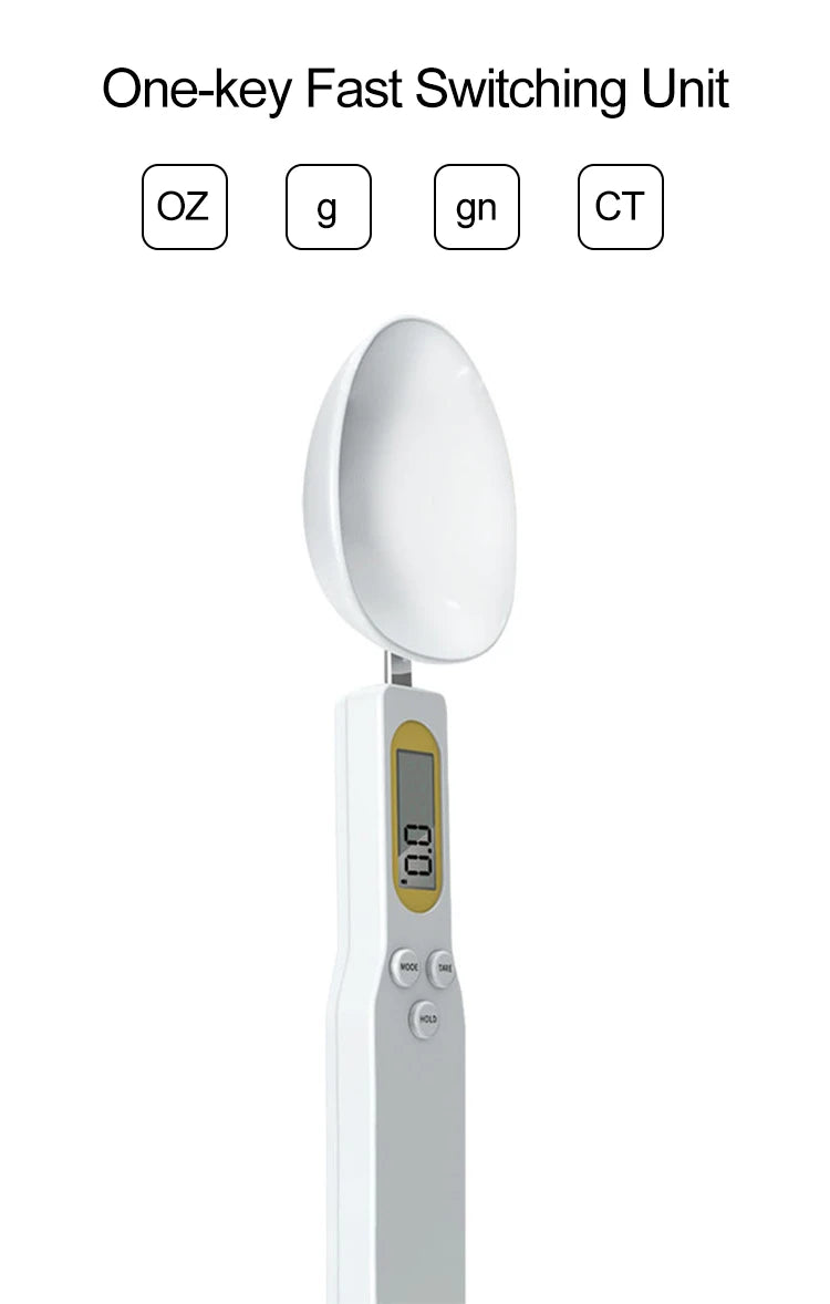 Digital Kitchen Scale Spoon, 500g/0.1g LCD Measuring Tool