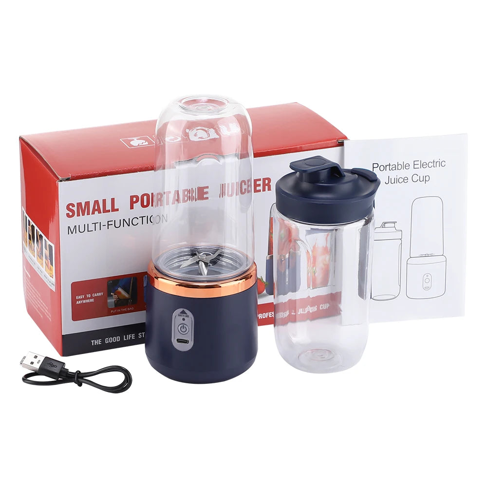 6-Blade USB Portable Juicer Blender with 2 Cups