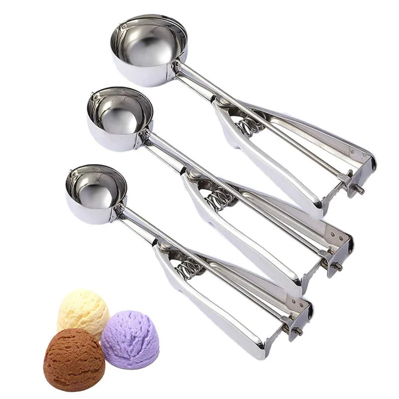 Multi-Style Stainless Steel Ice Cream & Ice Cube Scoop Mould