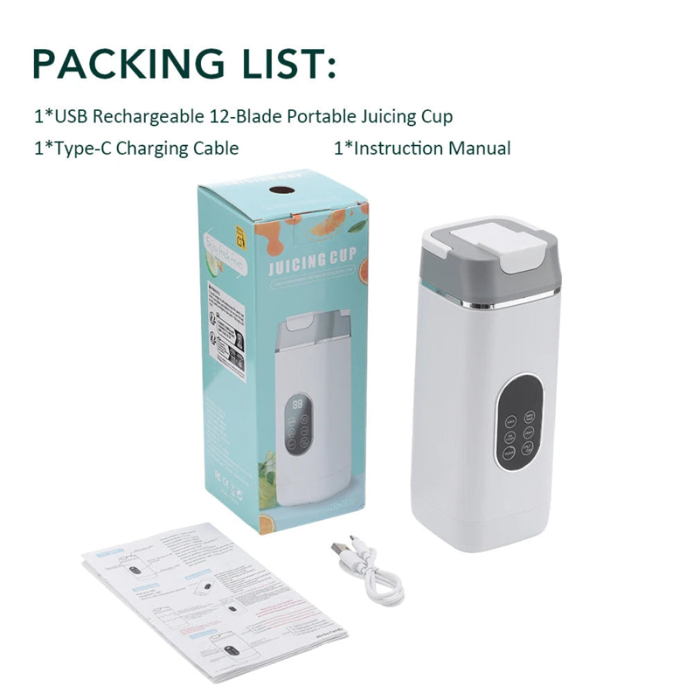 6-Blade USB Portable Juicer Blender with 2 Cups