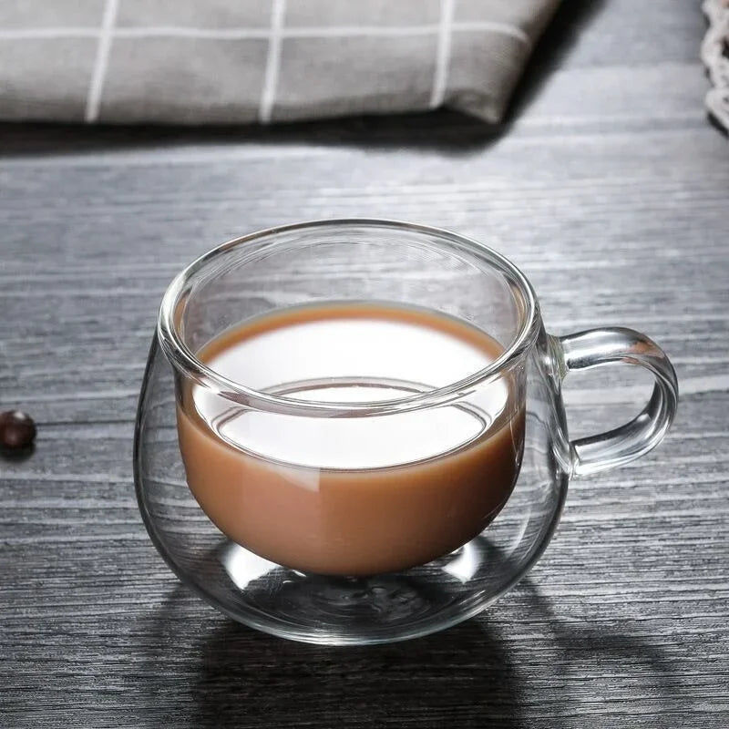 150–350ml Double Wall Heat Resistant Borosilicate Glass Mug