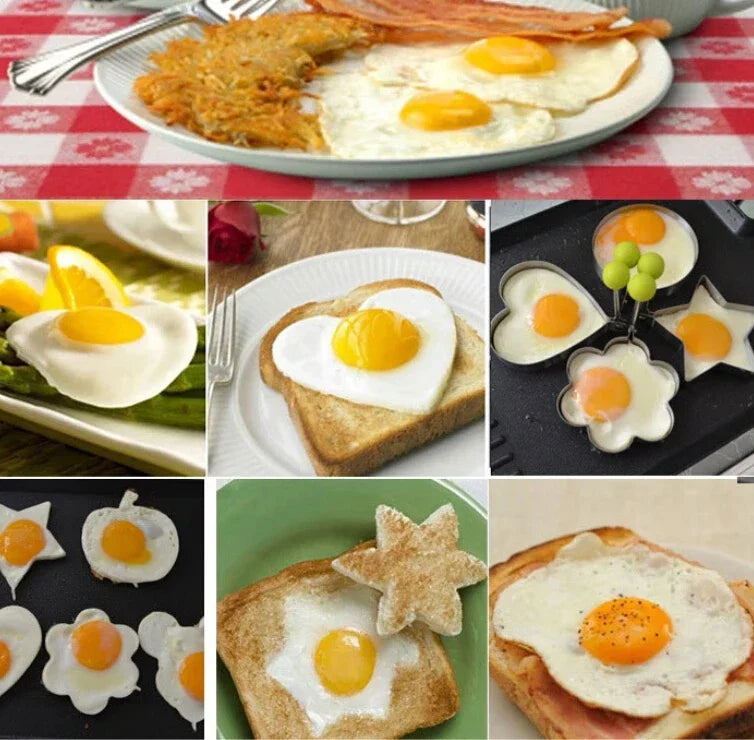 Stainless Steel Heart Egg & Pancake Mould Kitchen Gadget