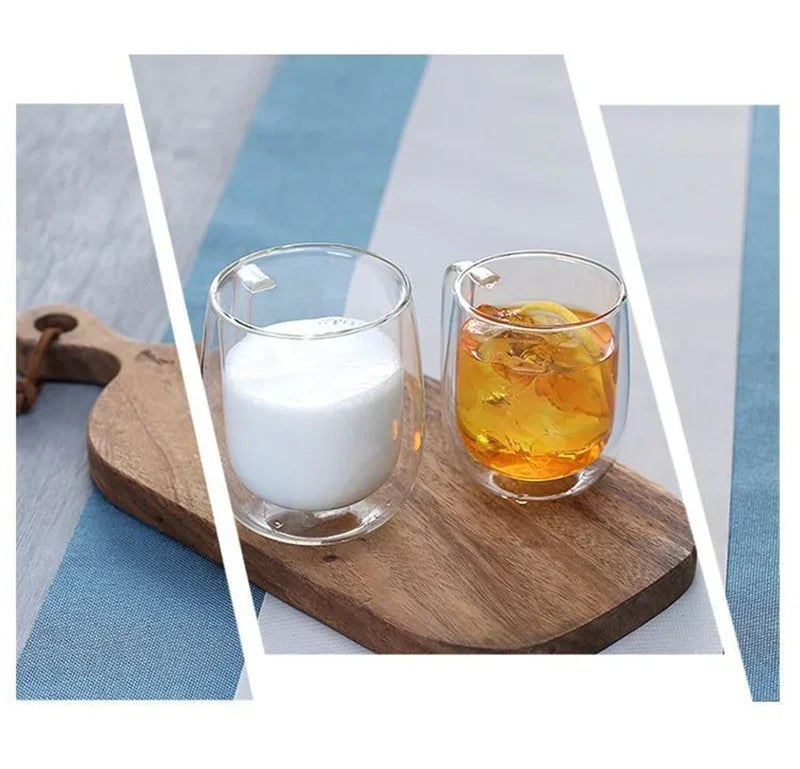 150–350ml Double Wall Heat Resistant Borosilicate Glass Mug