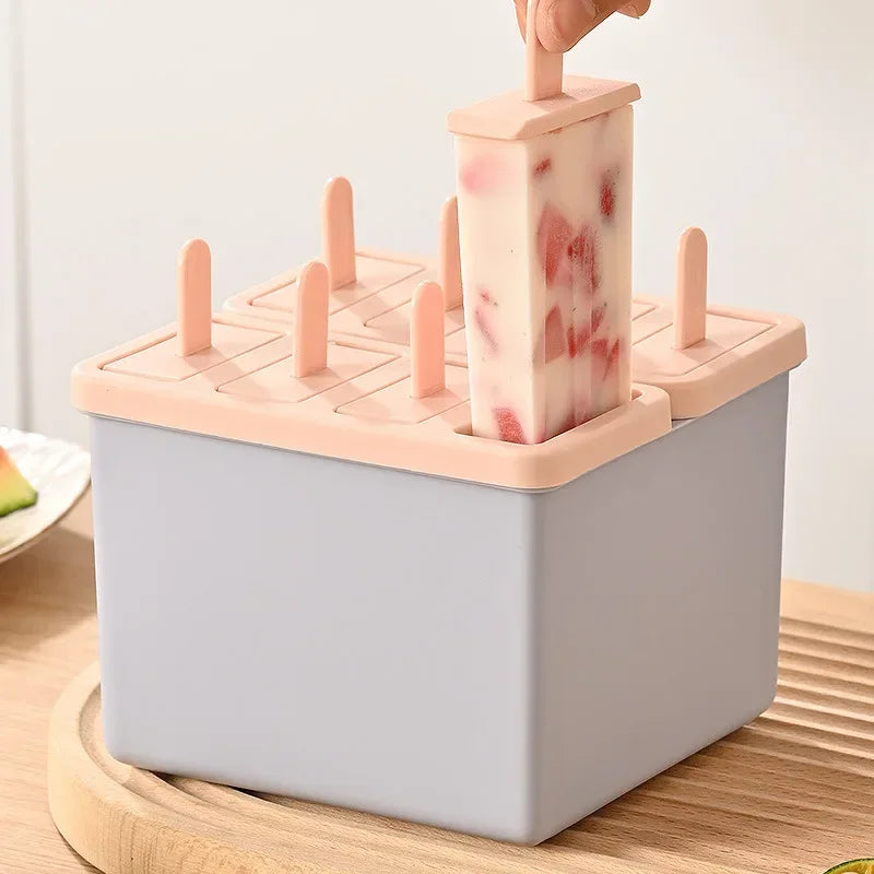 Homemade Popsicle Mold Set with Lid – Food Grade Ice Cream Maker