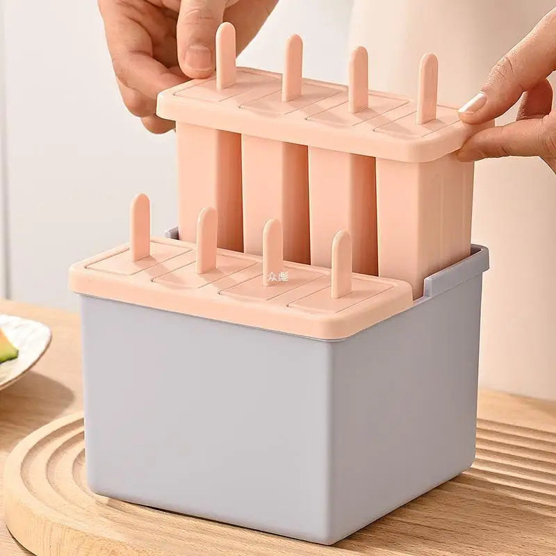 Homemade Popsicle Mold Set with Lid – Food Grade Ice Cream Maker