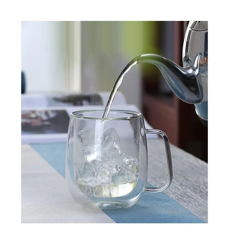 150–350ml Double Wall Heat Resistant Borosilicate Glass Mug