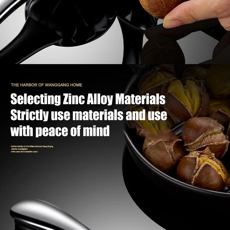 Chestnut & Walnut Stainless Steel Shell Opener Nut Cracker Kitchen Tool