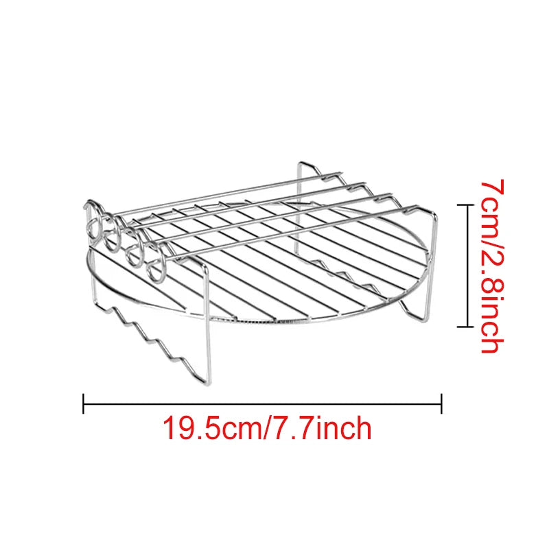 Air Fryer Baking Rack – Metal Grill for Cosori, Vortex & More