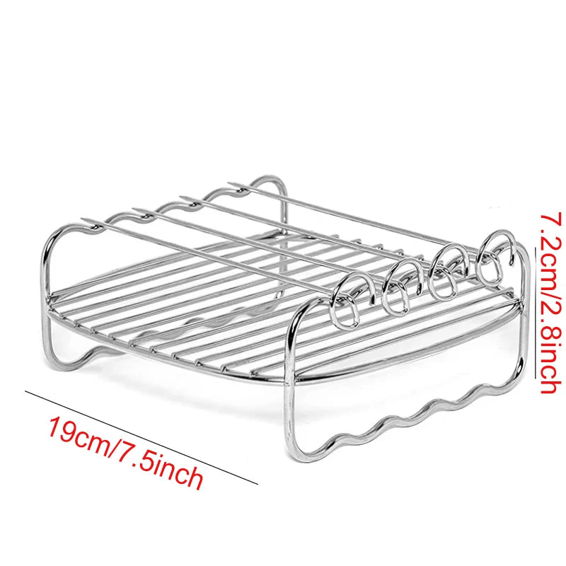 Air Fryer Baking Rack – Metal Grill for Cosori, Vortex & More
