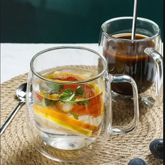 1–6PCS 80–450ML Double Wall Heat-Resistant Glass and Cups