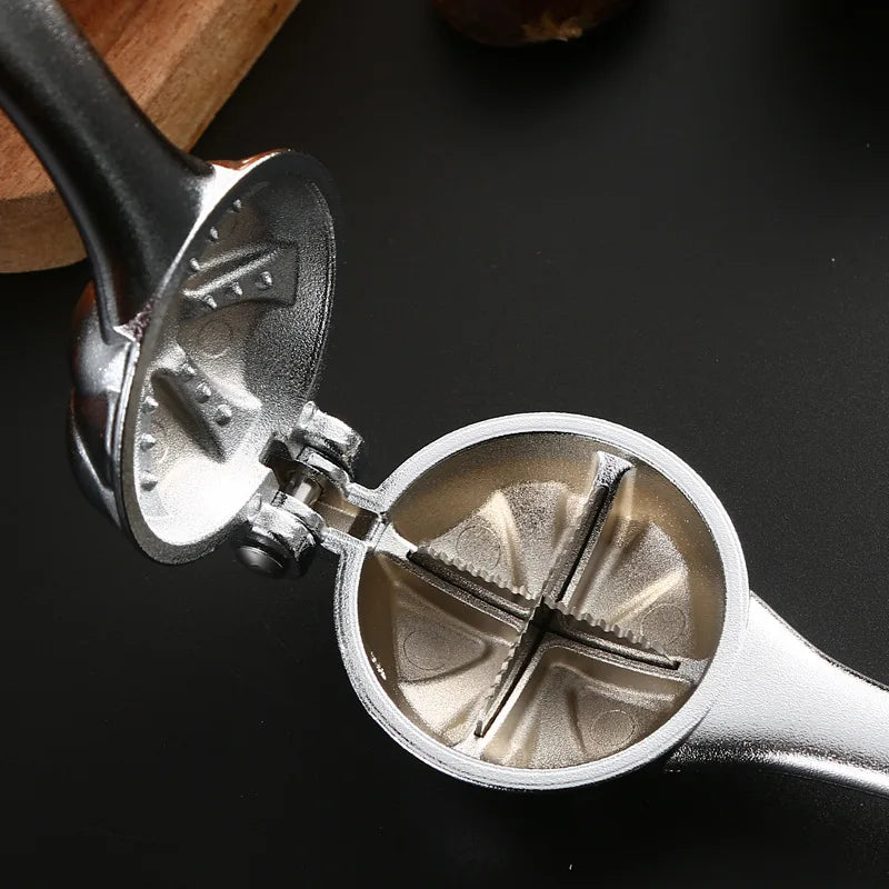 Chestnut & Walnut Stainless Steel Shell Opener Nut Cracker Kitchen Tool