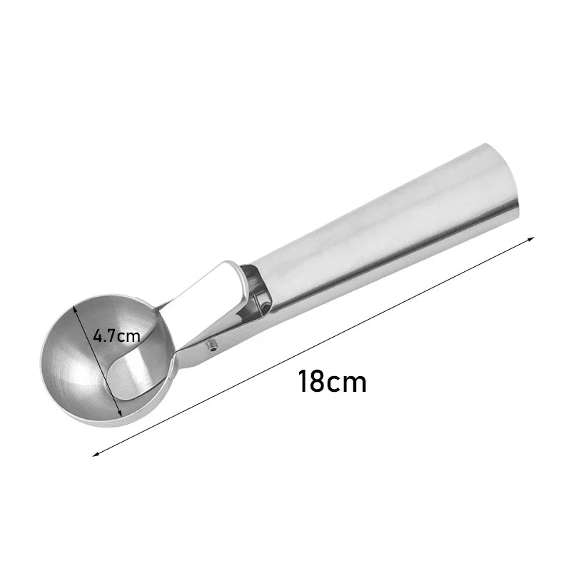 Multi-Style Stainless Steel Ice Cream & Ice Cube Scoop Mould