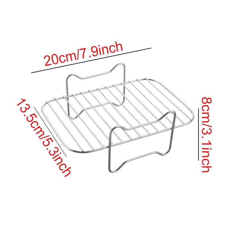 Air Fryer Baking Rack – Metal Grill for Cosori, Vortex & More