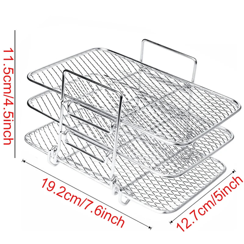 Air Fryer Baking Rack – Metal Grill for Cosori, Vortex & More