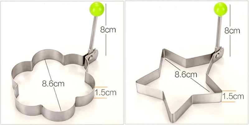 Stainless Steel Heart Egg & Pancake Mould Kitchen Gadget
