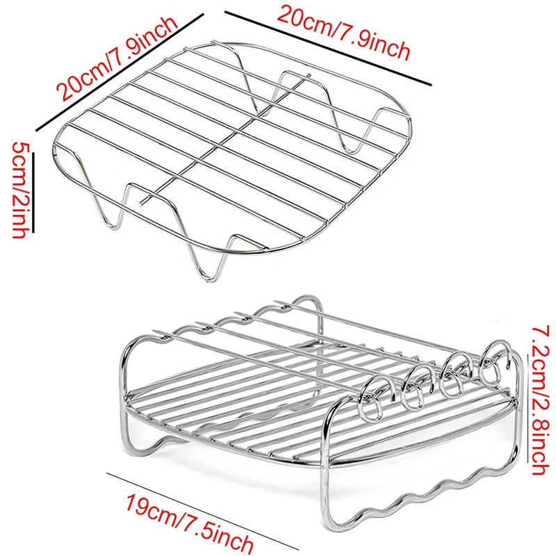 Air Fryer Baking Rack – Metal Grill for Cosori, Vortex & More