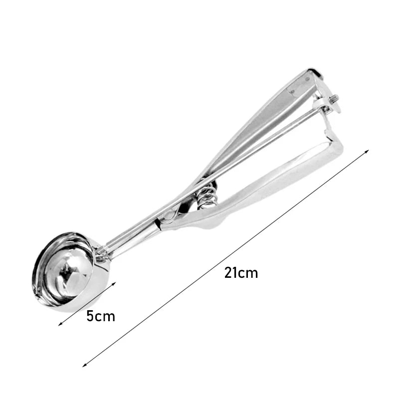 Multi-Style Stainless Steel Ice Cream & Ice Cube Scoop Mould