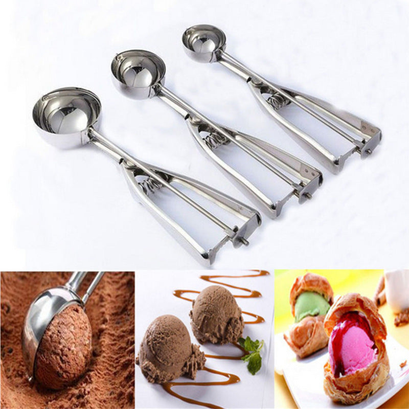 Multi-Style Stainless Steel Ice Cream & Ice Cube Scoop Mould