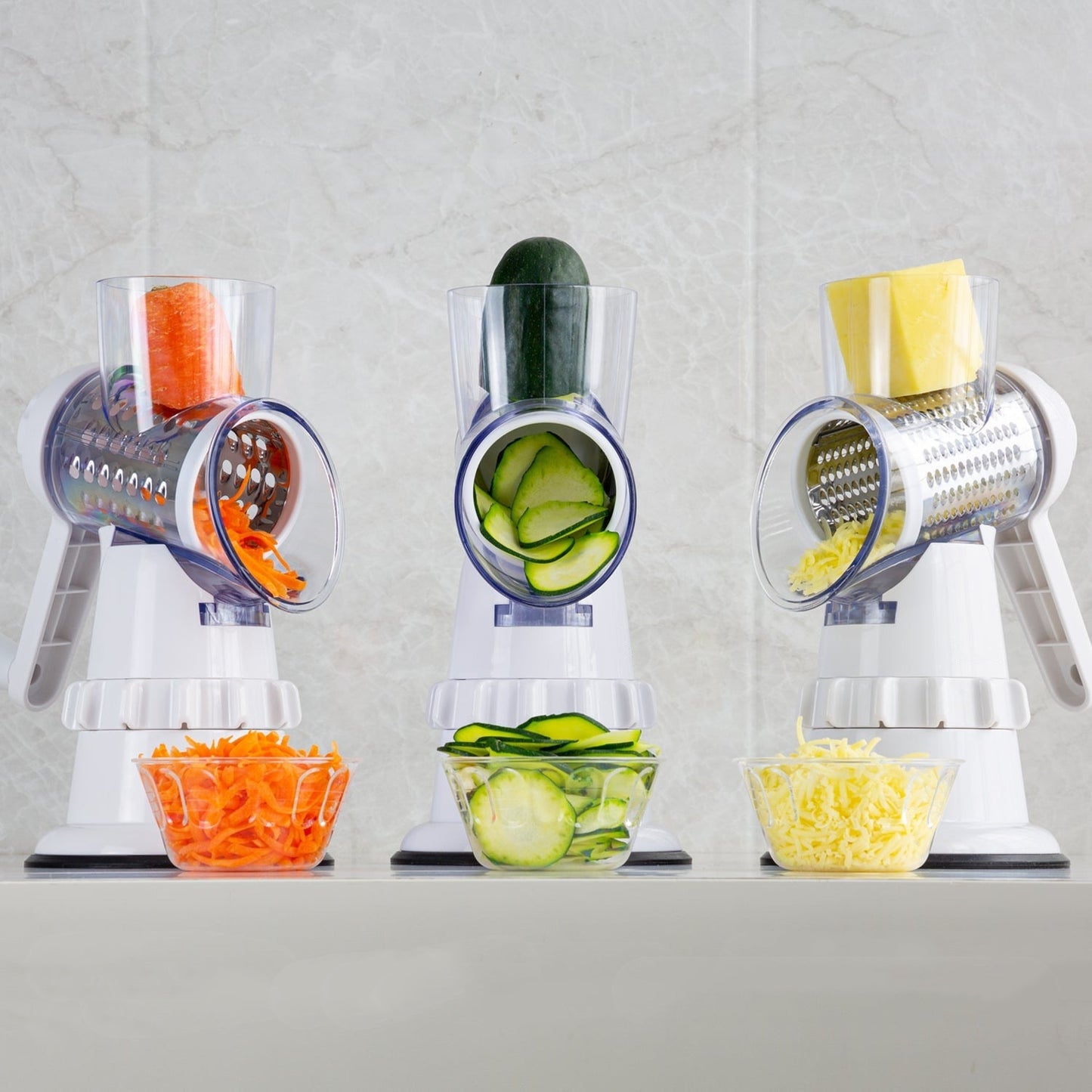 3-in-1 Vegetable Slicer: Grater, Chopper, and Shredder - Essential Kitchen Gadget