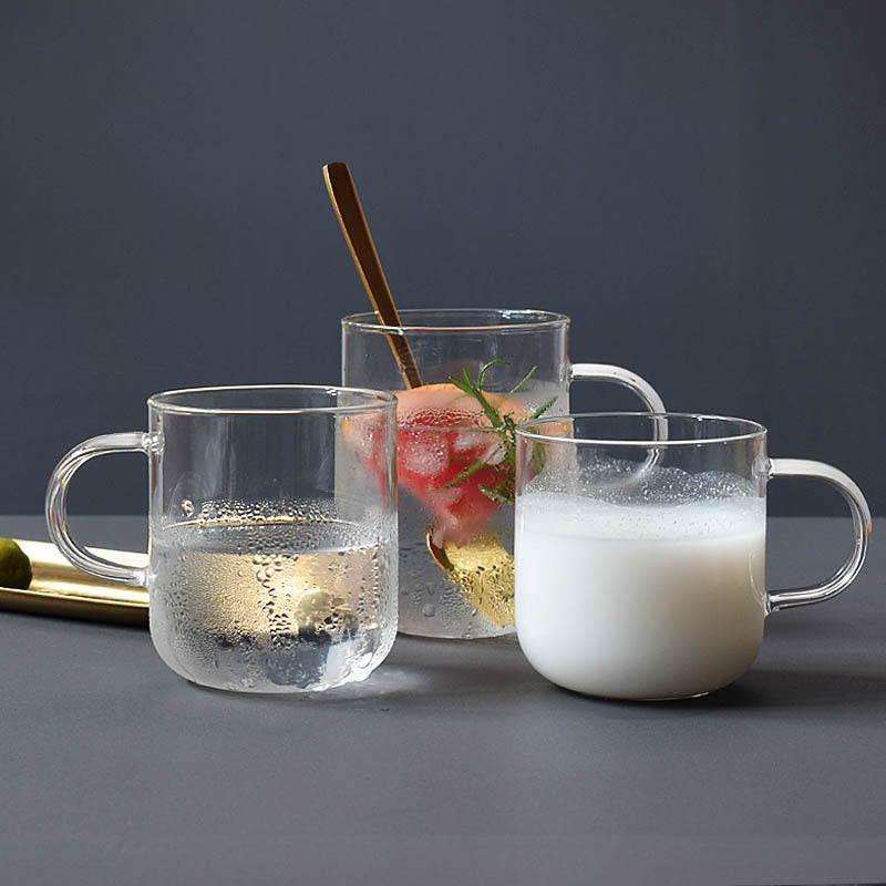 Glass Cups for Water, Tea, and Coffee