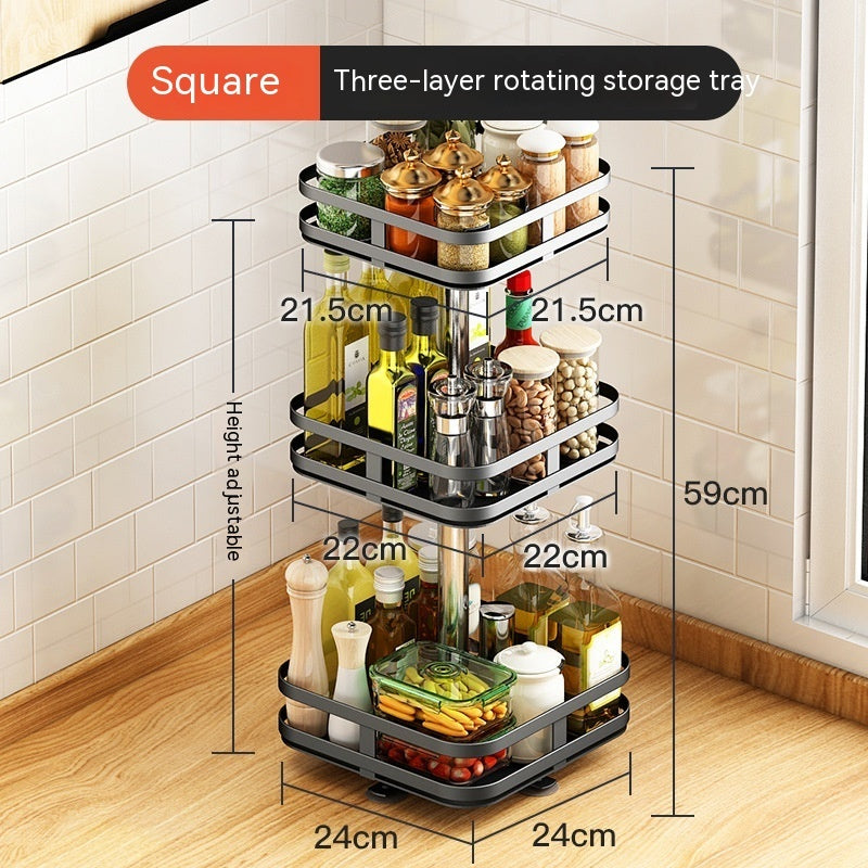 Multi-Use Rotating Kitchen Seasoning Organizer