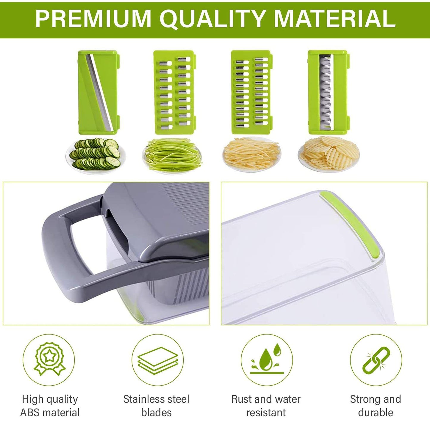 12-in-1 Manual Vegetable Chopper: Efficient Kitchen Gadget for Slicing and Cutting