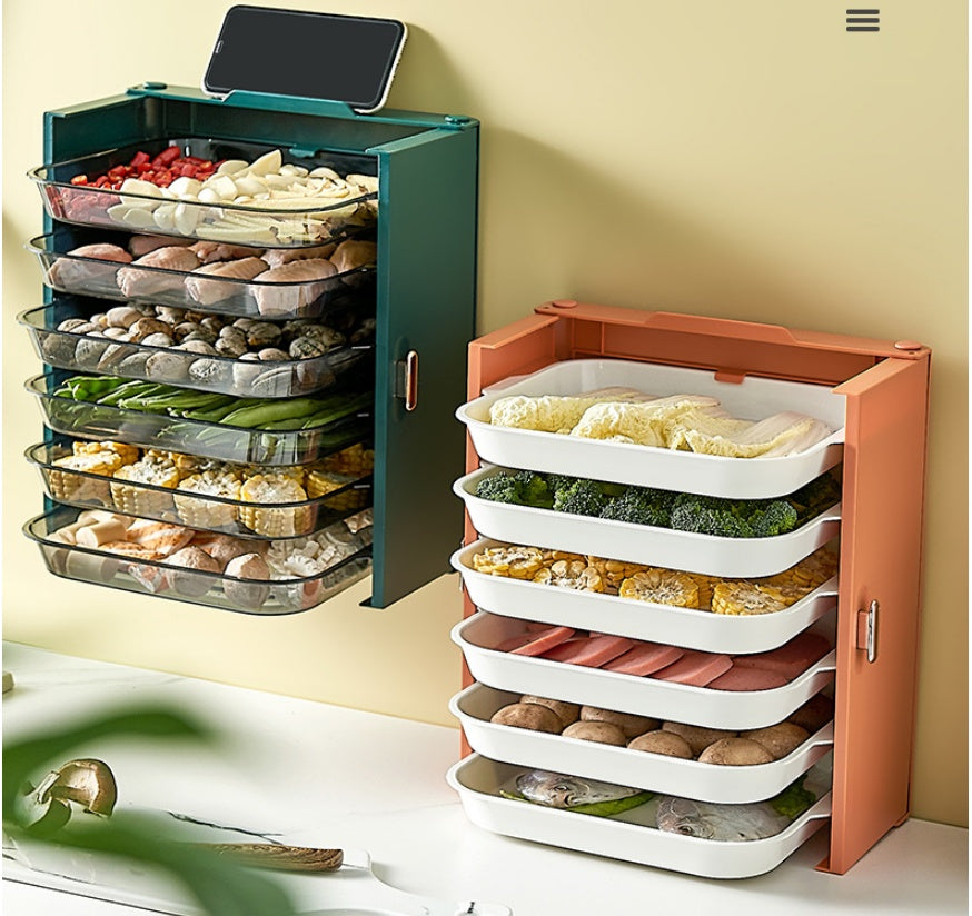 Perforation-Free Multi-Layer Rack for Kitchen Organization and Side Dish Storage