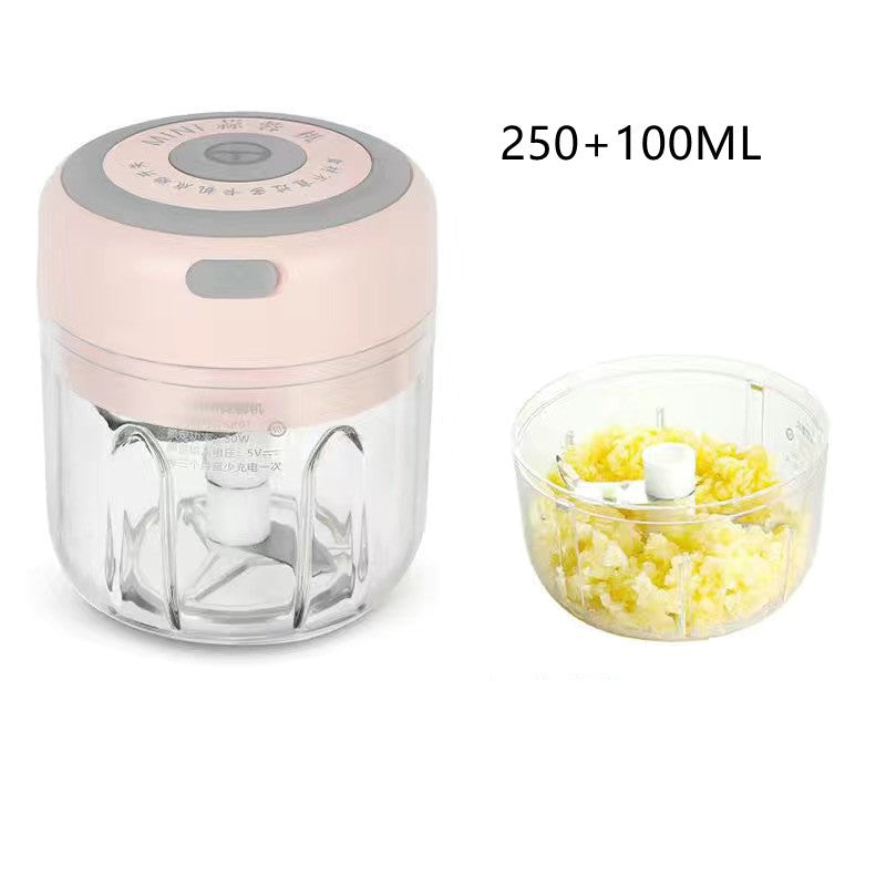 Compact Electric Garlic Chopper & USB Charging Ginger Masher – Durable Chili & Vegetable Crusher Kitchen Tool